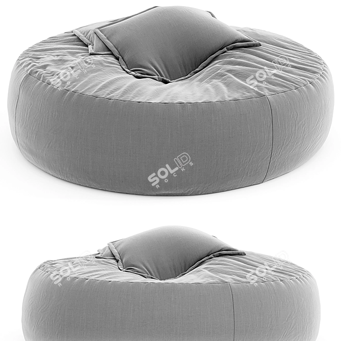 Supreme Comfort Bean Bag Lounger 3D model image 1