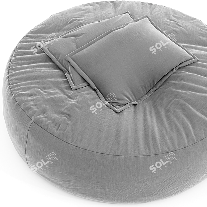 Supreme Comfort Bean Bag Lounger 3D model image 2