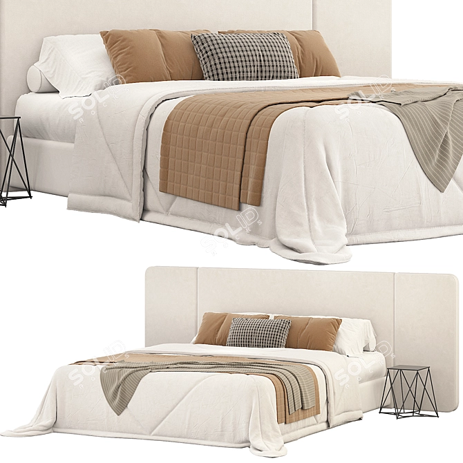  RH Modena Bed 3D Model 3D model image 1