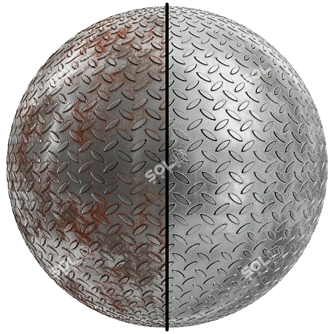 Metal Patterned Steel Covering Set 3D model image 1