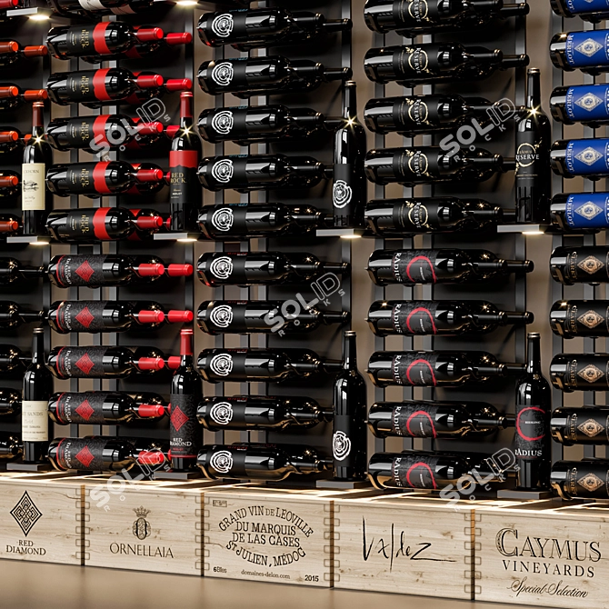  Elegant Modular Wine Cellar 3D model image 4