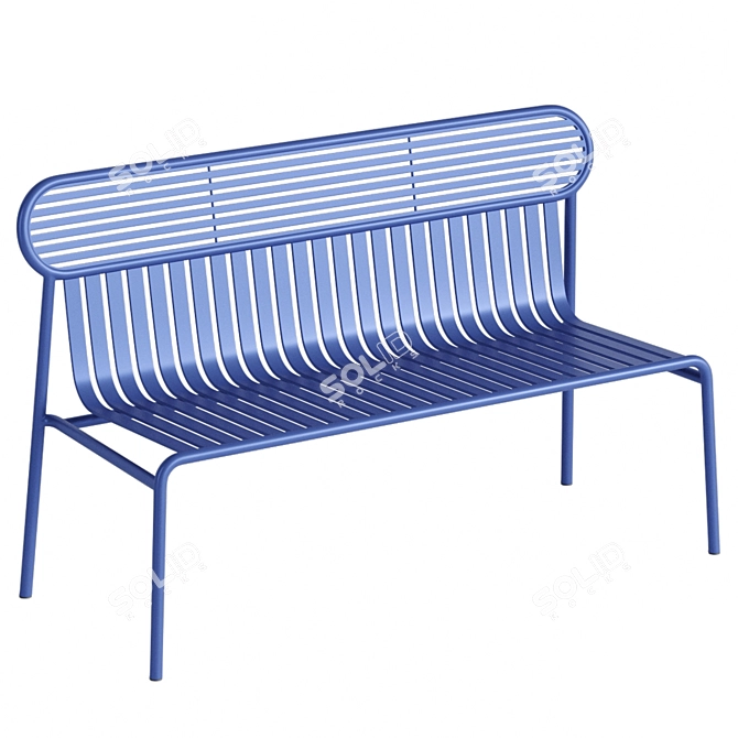 Outdoor Bench Week-end Petite Friture 3D model image 2