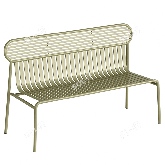 Outdoor Bench Week-end Petite Friture 3D model image 4