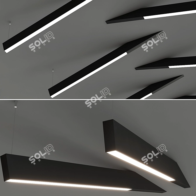 Sleek LED Ceiling Lamp Design 3D model image 4