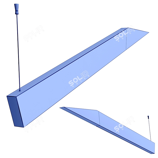 Sleek LED Ceiling Lamp Design 3D model image 5