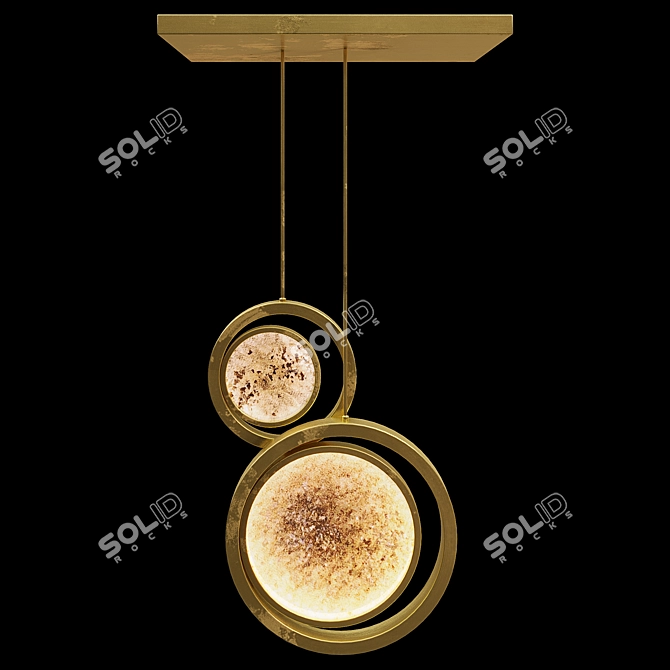 Elegant Moon Lamp Duo 3D model image 1