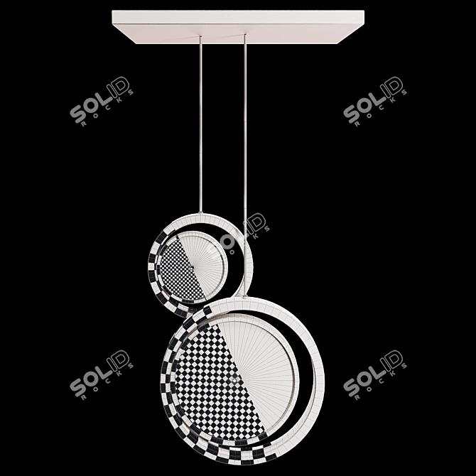 Elegant Moon Lamp Duo 3D model image 5