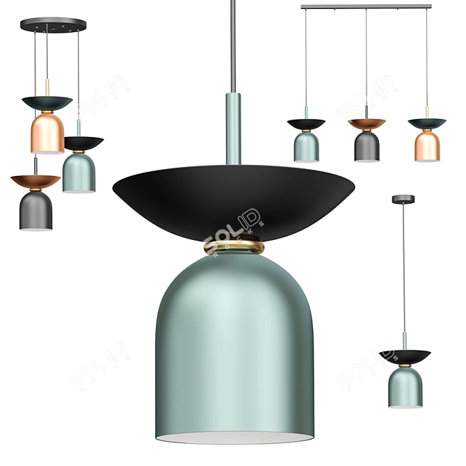 Modern Pendant Light Fixture JESTO 3D model image 1