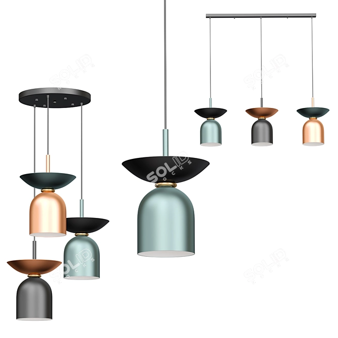 Modern Pendant Light Fixture JESTO 3D model image 2