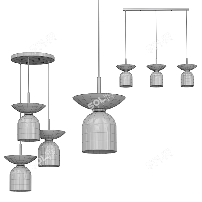 Modern Pendant Light Fixture JESTO 3D model image 3