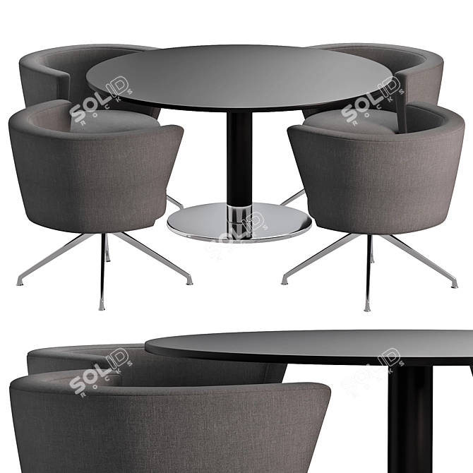 Modern Conference Table Design 3D model image 1