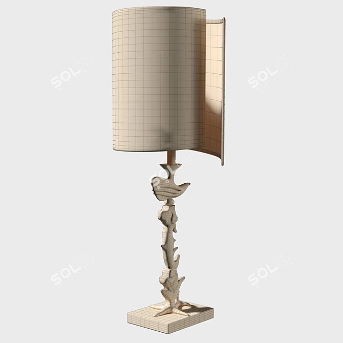 Luxury Coastal Brass Table Lamp 3D model image 3