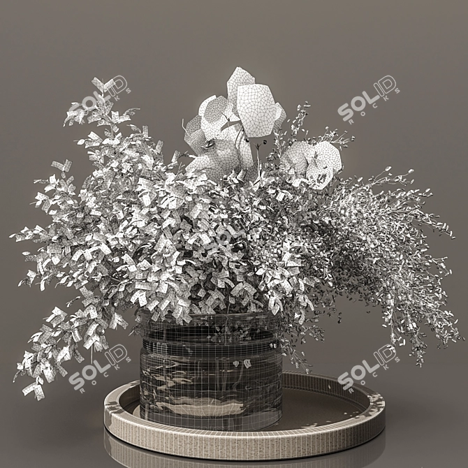 Artisanal Dried Flowers Collection 3D model image 5