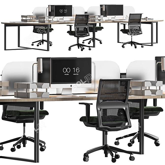 Modern Oval Office Set 2015 3D model image 1