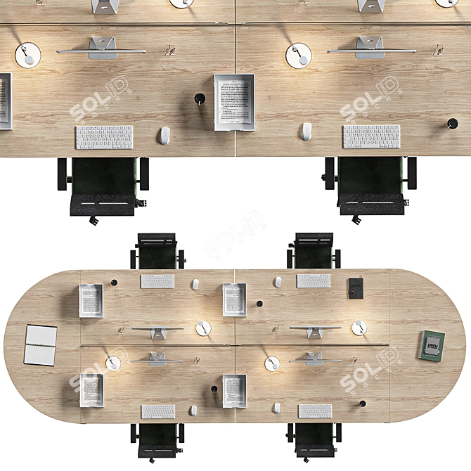 Modern Oval Office Set 2015 3D model image 2