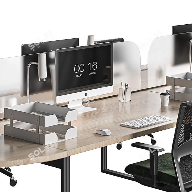 Modern Oval Office Set 2015 3D model image 6