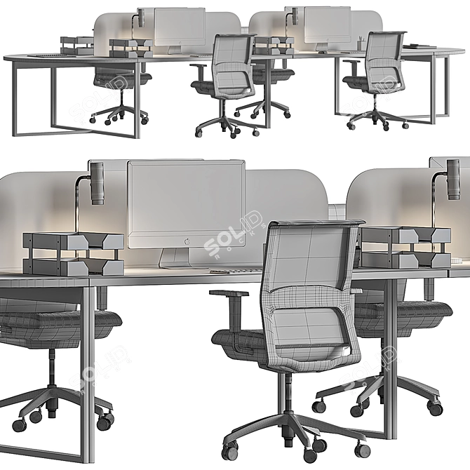 Modern Oval Office Set 2015 3D model image 7