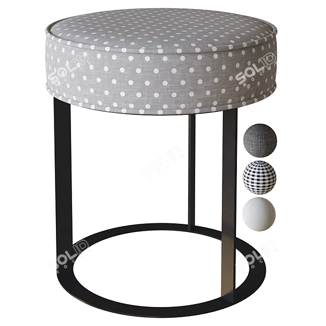 Modern Elegance: Maxalto Lithos Ottoman 3D model image 1