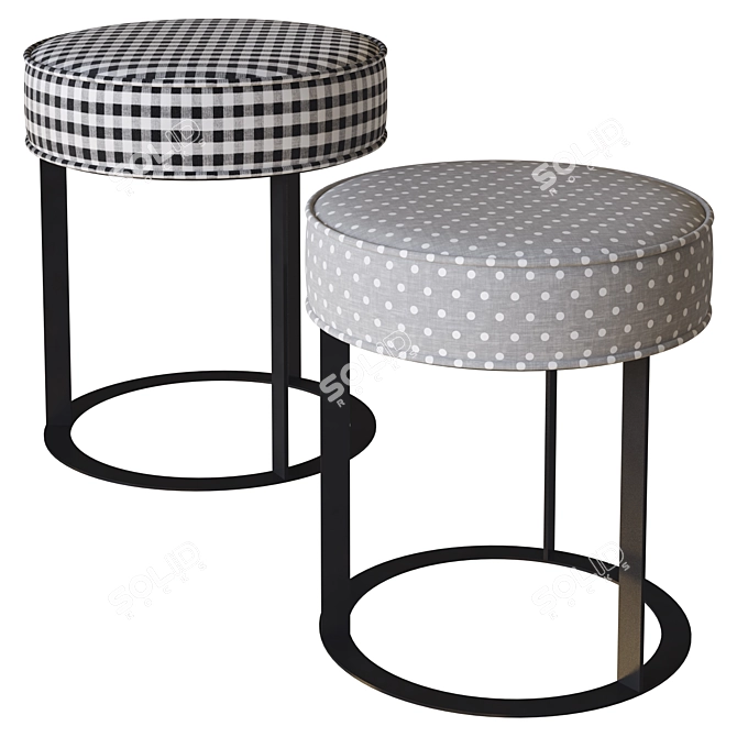 Modern Elegance: Maxalto Lithos Ottoman 3D model image 2