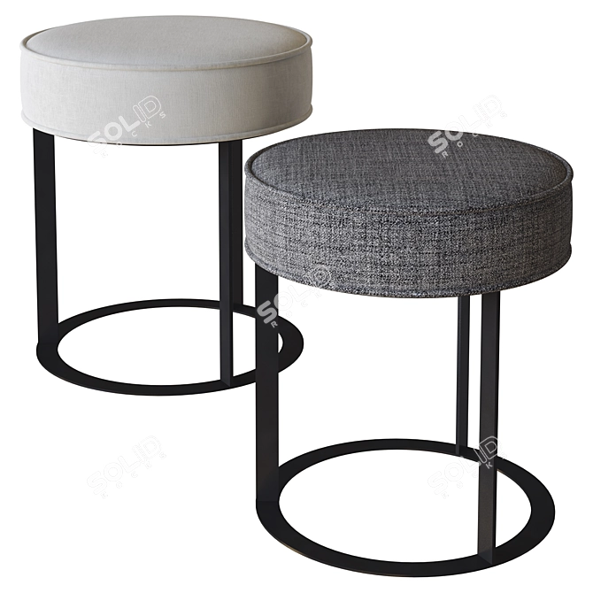 Modern Elegance: Maxalto Lithos Ottoman 3D model image 3