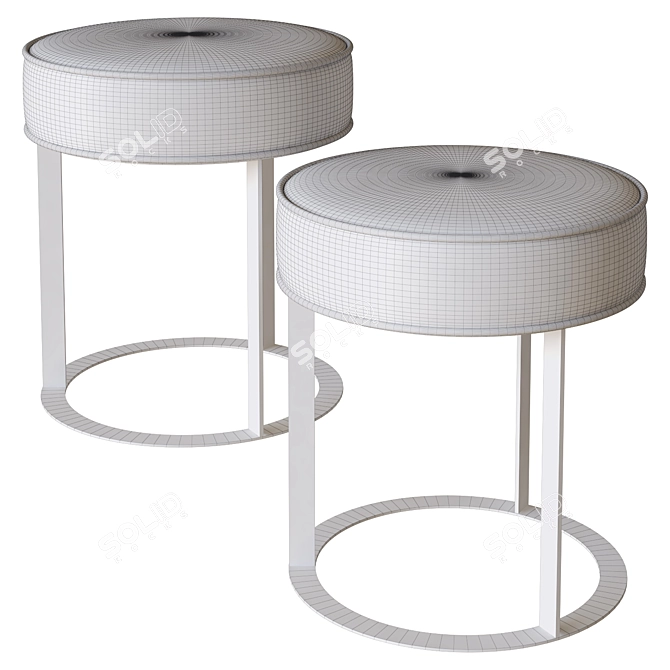 Modern Elegance: Maxalto Lithos Ottoman 3D model image 4