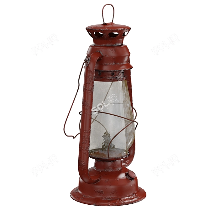 Vintage Oil Lamp 3D Model 3D model image 3
