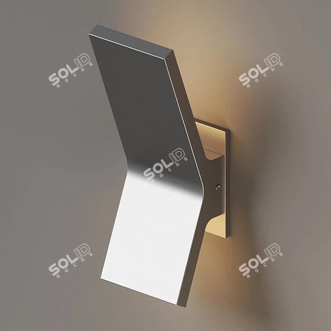 Modern Sculptural Outdoor Wall Light 3D model image 2