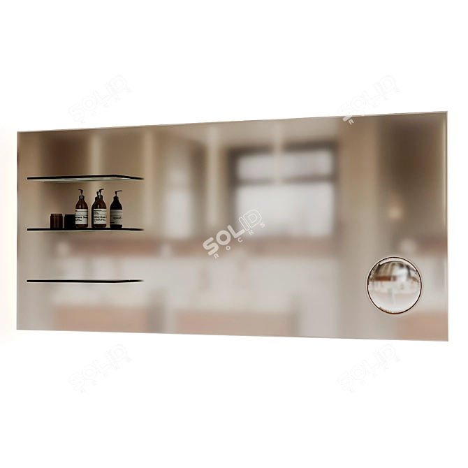 Sable Mirror with Magnifier 3D model image 1