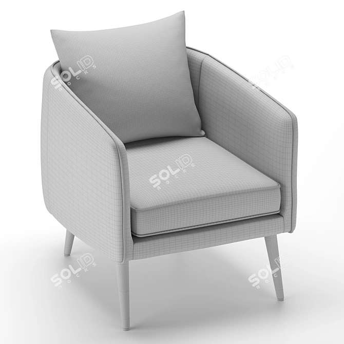 Danton Home Mount Armchair 3D model image 3