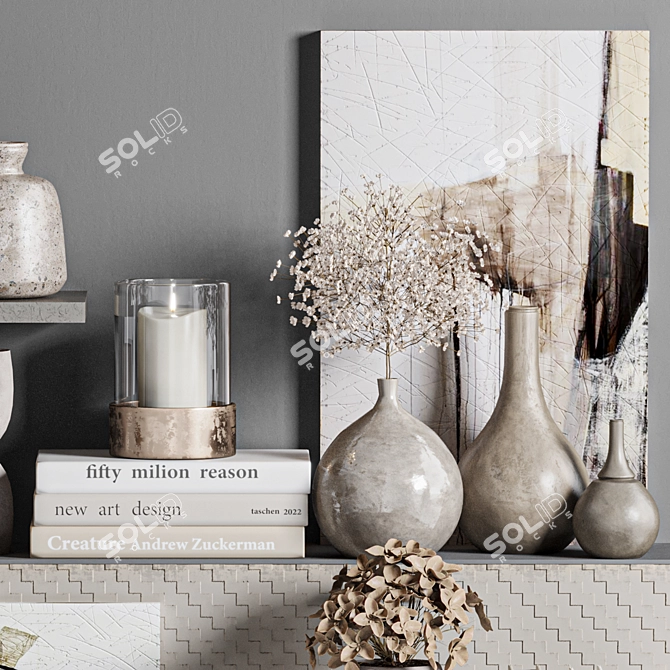 Vintage-inspired Decor Set 2020 3D model image 3