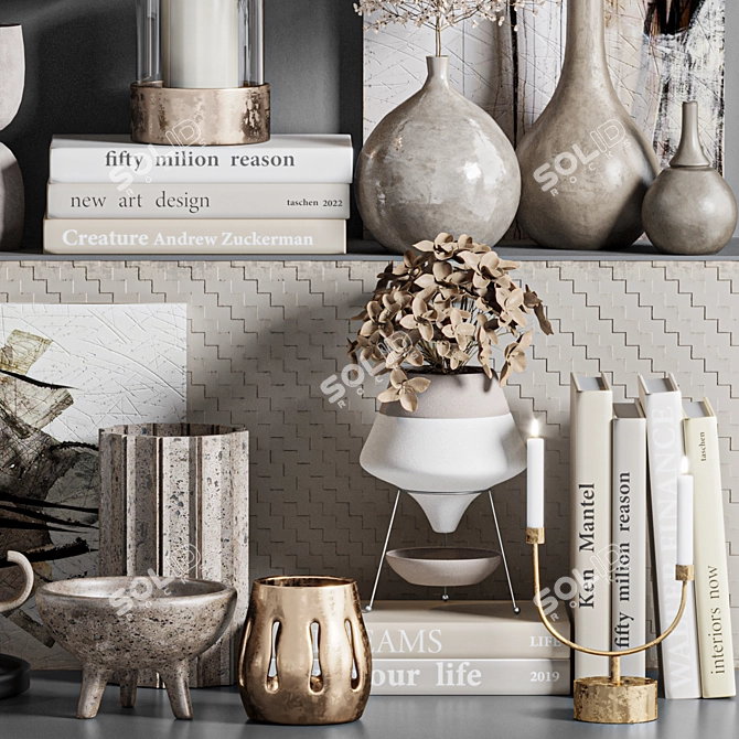 Vintage-inspired Decor Set 2020 3D model image 4