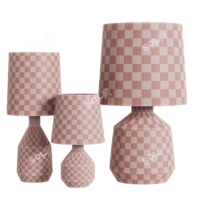 Modern Brynn Table Lamps Trio 3D model image 4