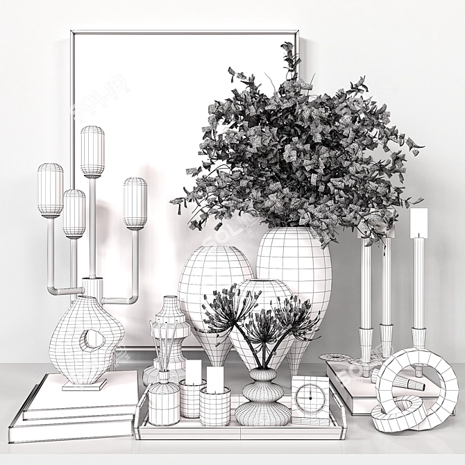 Modern Decor Set with Accessories 3D model image 7