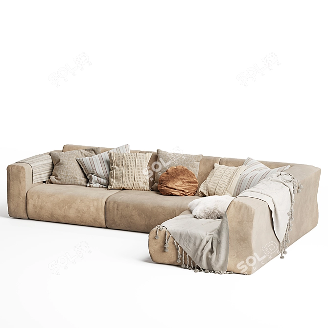 fonQ Move Corner Sofa: Stylish Comfort 3D model image 2