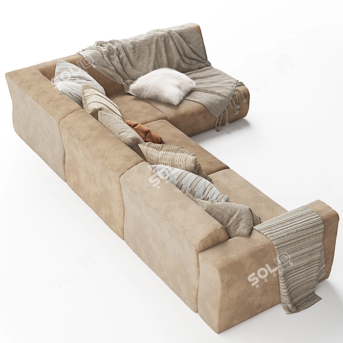 fonQ Move Corner Sofa: Stylish Comfort 3D model image 5