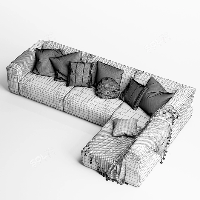 fonQ Move Corner Sofa: Stylish Comfort 3D model image 7