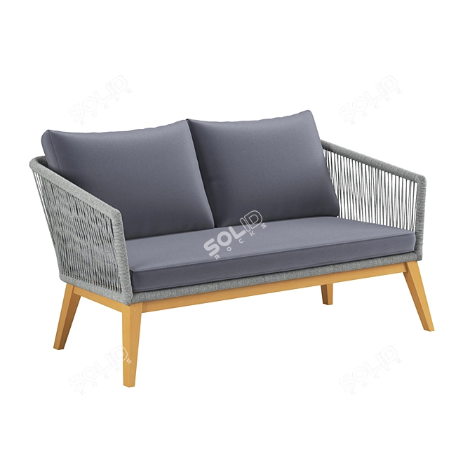 Cozy Haven Outdoor Loveseat 3D model image 1