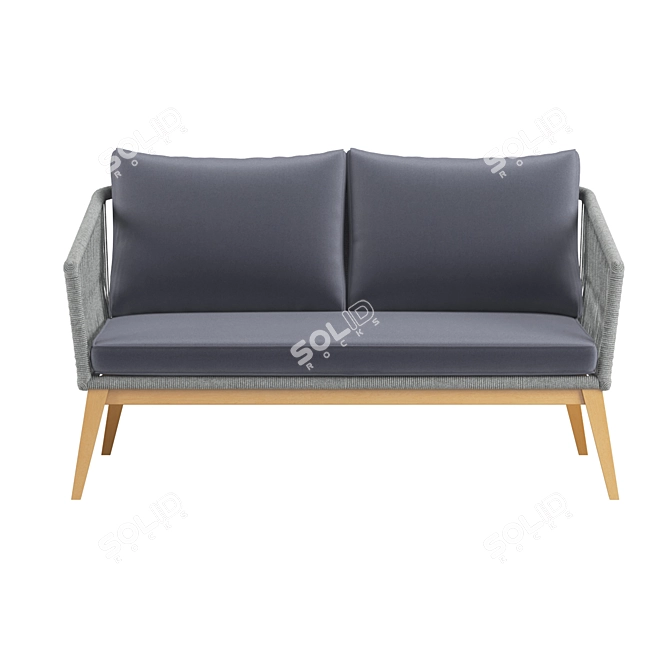 Cozy Haven Outdoor Loveseat 3D model image 2