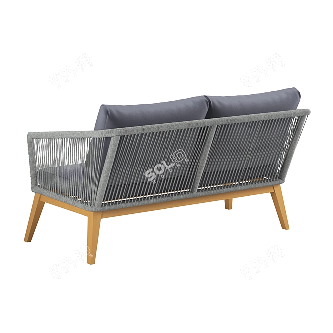 Cozy Haven Outdoor Loveseat 3D model image 3