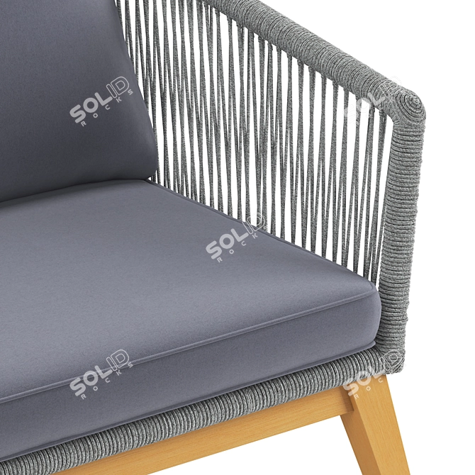 Cozy Haven Outdoor Loveseat 3D model image 4