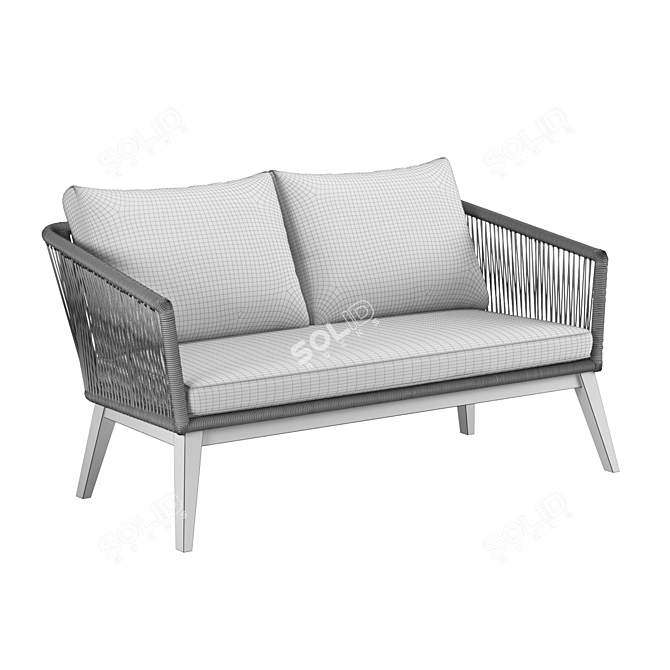 Cozy Haven Outdoor Loveseat 3D model image 5