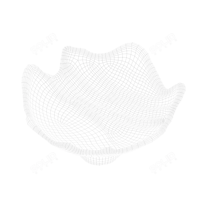 Leaf Pull Cast Furniture Handle 3D model image 5