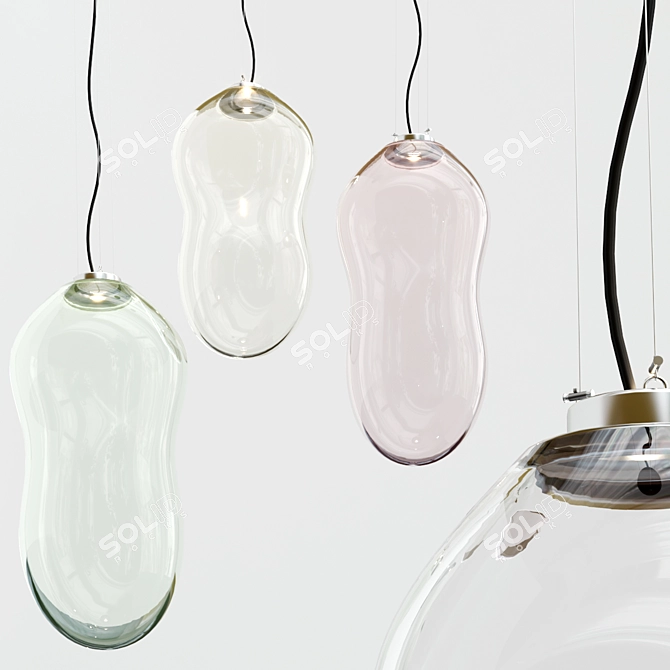 LED Glass Pendant Lamp, Baby Bubble 3D model image 1