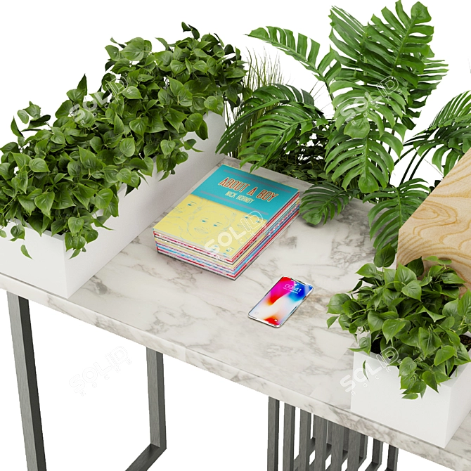 Sleek Pothos Plant 3D Model 3D model image 4