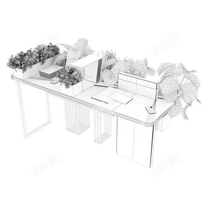 Sleek Pothos Plant 3D Model 3D model image 6