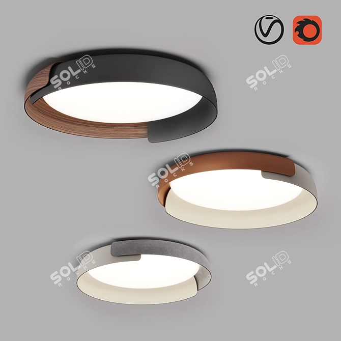 Modern Kundalini Dala Pendant Lights 3D model image 1