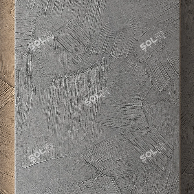 Renovated Plaster Seamless Texture Set 3D model image 4