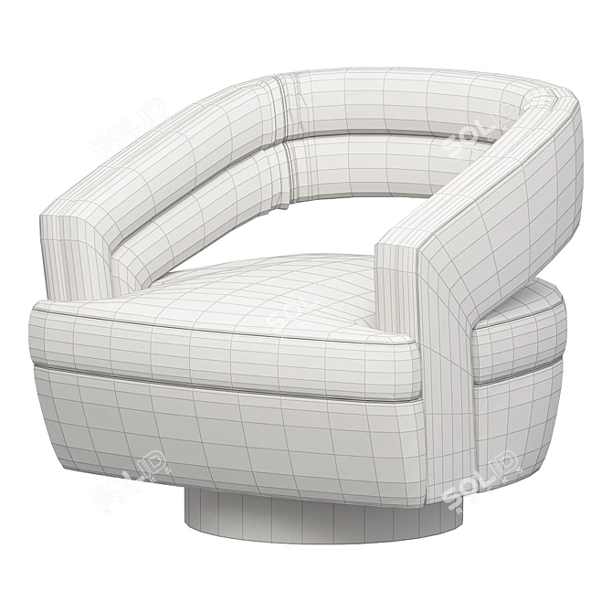 Modern Design RUSSEL Armchair 3D model image 2