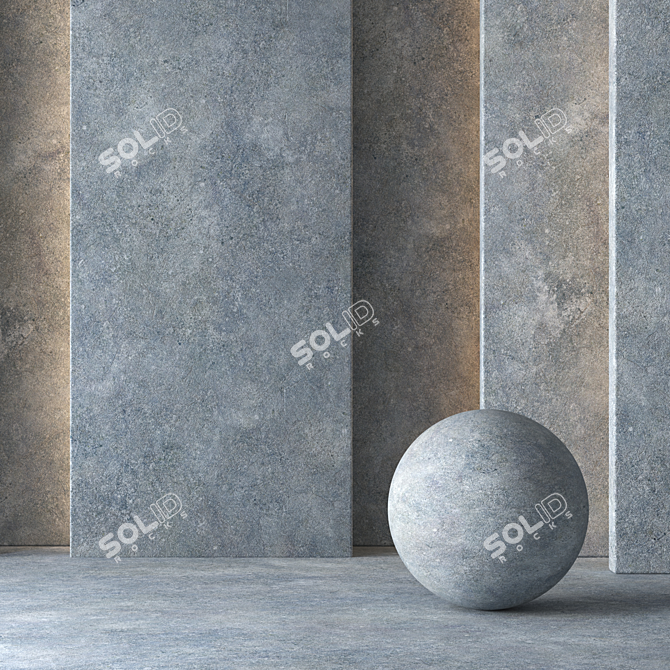 Earthy Tone Plaster Seamless Texture 3D model image 1