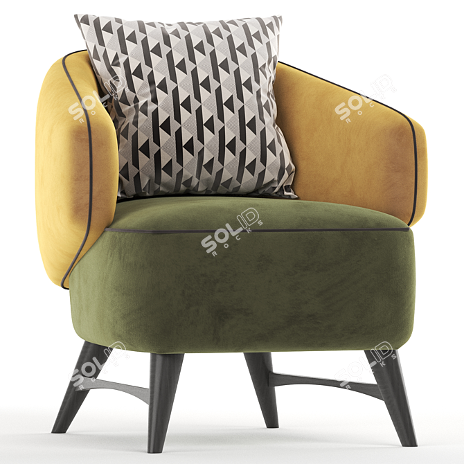 Modern Dot Armchair 3D Model 3D model image 1